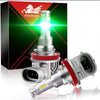 H8 LED Angel Eye Headlight Bulbs 360-Degree for BMW 4500K Green Color
