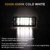 2pcs Rear LED License Plate Lights Assemblies for Audi Sedan with Error Free 18pcs SMD Chips