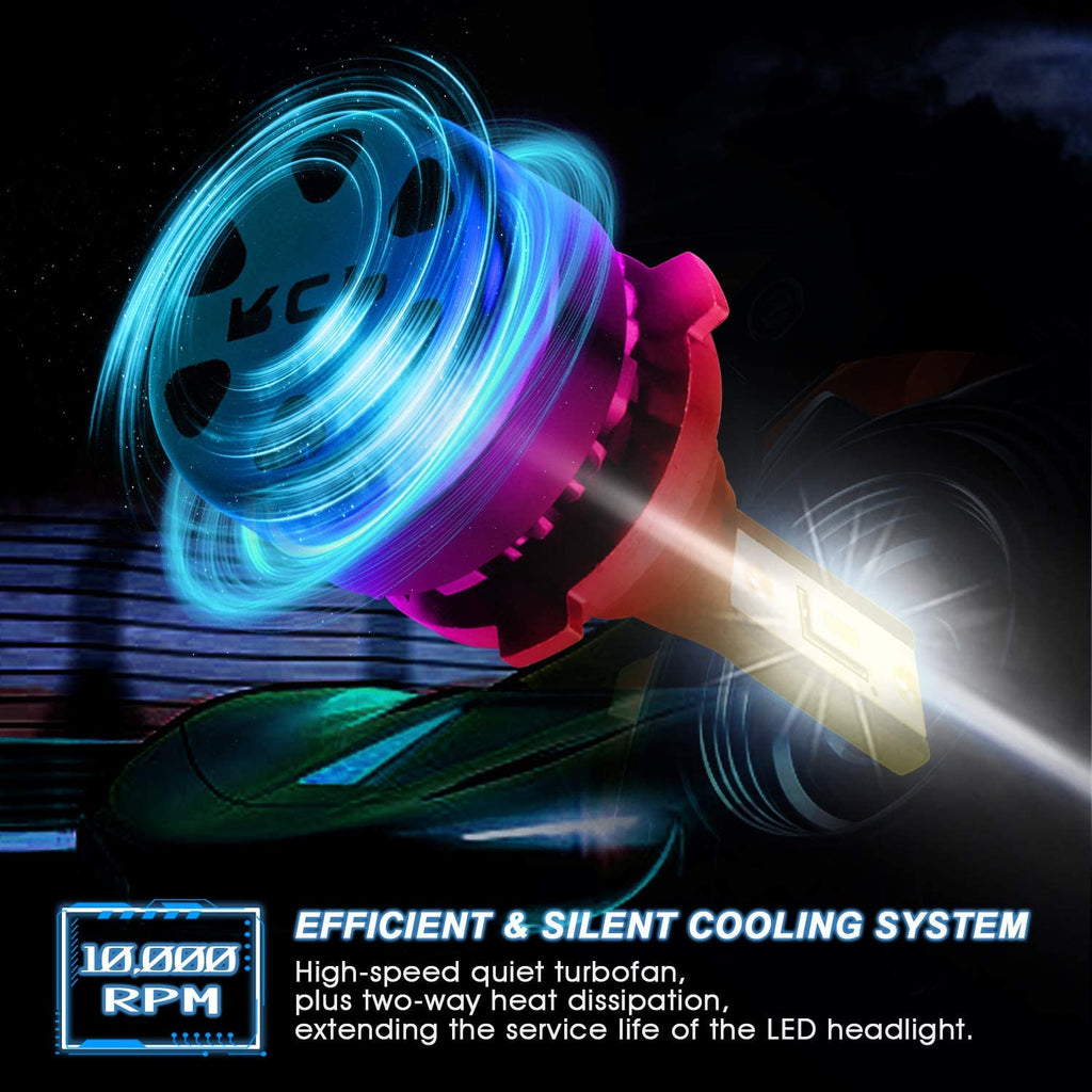 Efficient cooling system 9005 hb3 led headlight bulbs