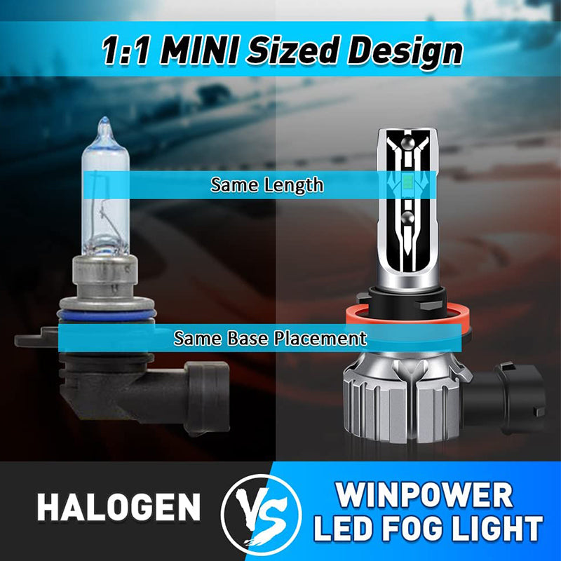 T14 H7/H8 LED Headlights Bulbs Fog Light Aluminum Replacement ™