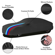 Fit 193-206 inches Car Indoor Covers Velvet Stretch Dust-Proof Protection Stripe Full Cover for Underground Garage Car Show