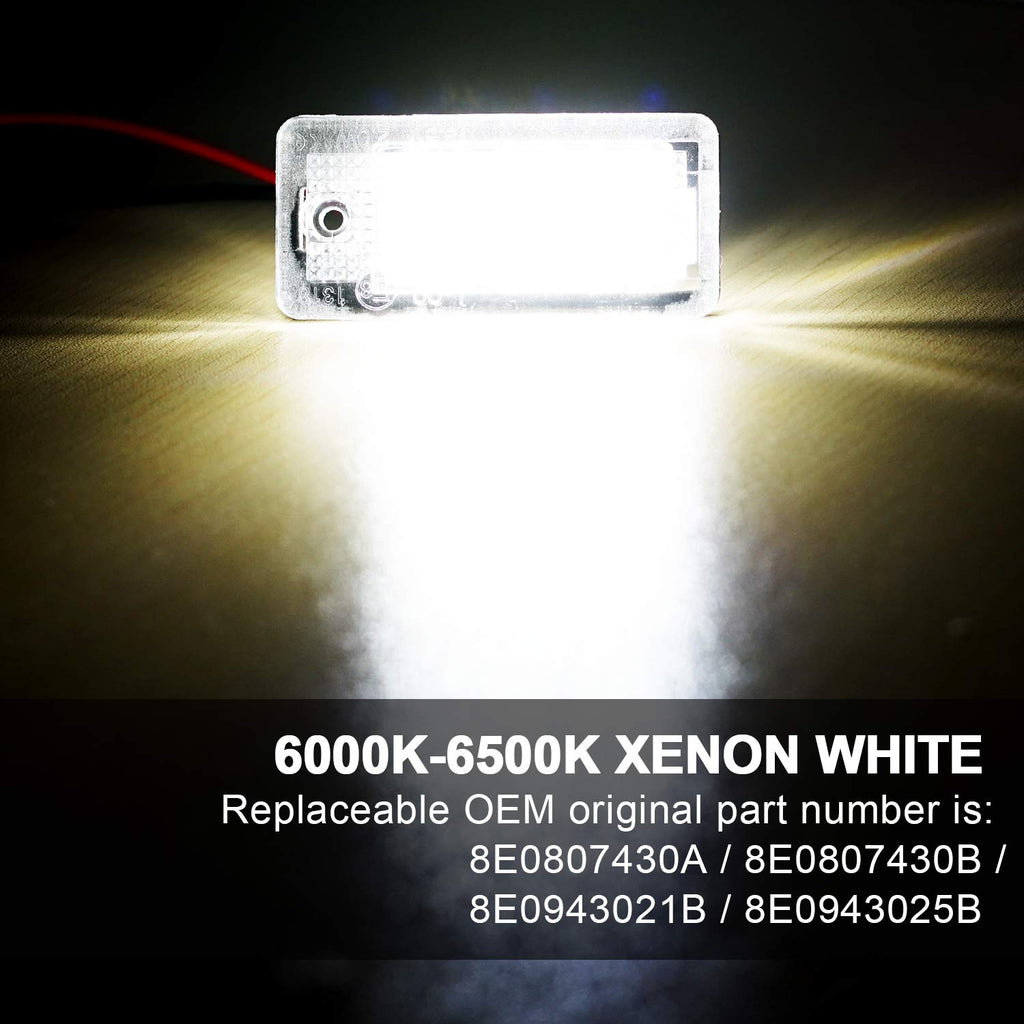 2PCS License plate Light 6000k White No Error Led Number License