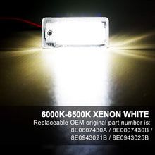 WinPower For Audi Q7 A3-A8 S3-S8 RS4 RS6 C6 Rear License Plate Lights Error Free LED Number Plate Lamps 6000K